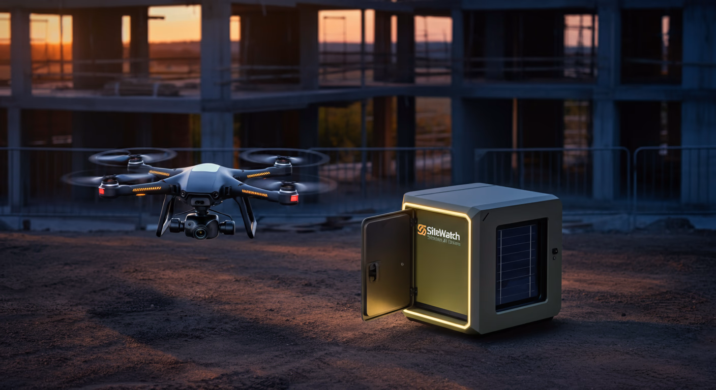 SiteWatch AI Drone render